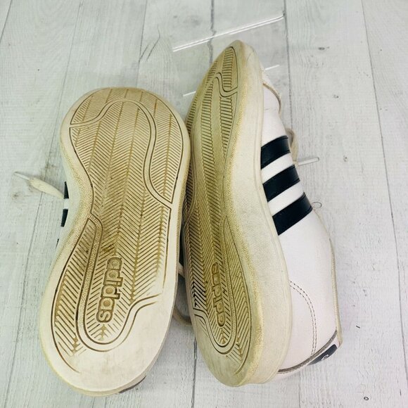 Adidas Cloudfoam Mens NEO AW4287 White Black Stripes Lace Up Tennis Shoe Sz 8 - Picture 9 of 10